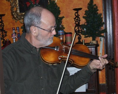 Maestro Jim tuning up